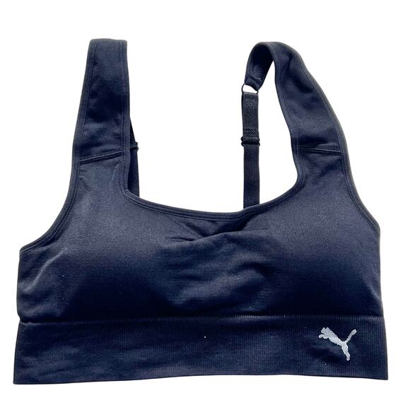 PUMA Seamless Sports Bra Medium Pack of 2 Colors Moisture-Wicking Fabric New - Picture 2 of 7